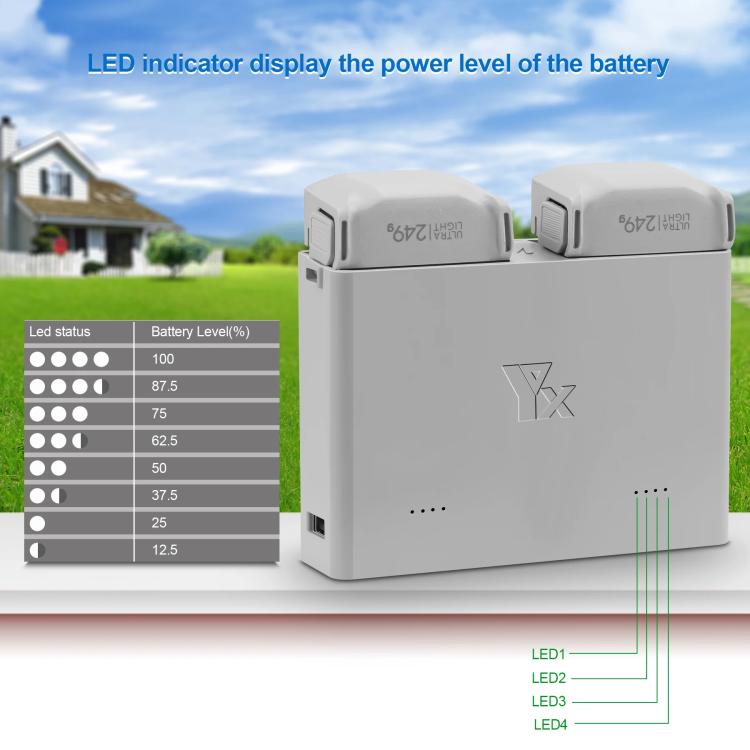 For DJI Mini 4 Pro / Mini 3 Pro / Mini 3 YX Two-Way Charger Battery Manager(Silver) - Other by YX | Online Shopping UK | buy2fix