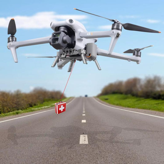 For DJI Air 3S / Air 3 Drone YX Airdrop System Rechargeable Thrower Load 500g(Gray) - Landing Gear by YX | Online Shopping UK | buy2fix