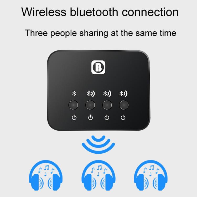 BW107 Bluetooth Adapter One To Three Audio Receiver Transmitter - Audio Receiver Transmitter by buy2fix | Online Shopping UK | buy2fix