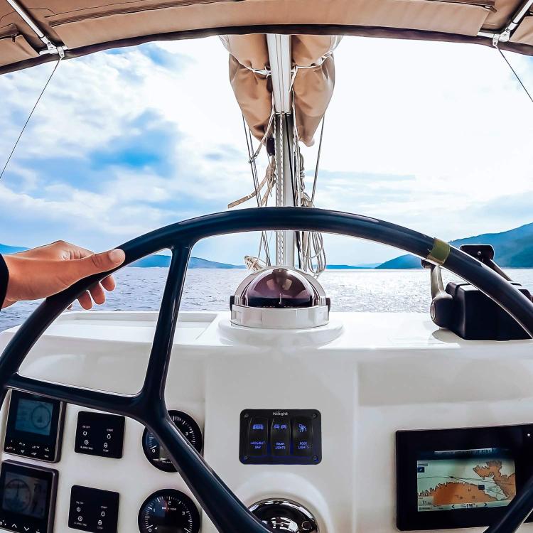 Blue Light Laser Engraved Panel Combination Switch For Car Boat, Specifications: 2-digit Panel by buy2fix