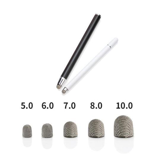 10pcs Silver Fibre Nano Conductive Light Fabric Tip High Sensitivity Capacitive Pen Tip, Spec: 10.0mm - Pencil Accessories by buy2fix | Online Shopping UK | buy2fix