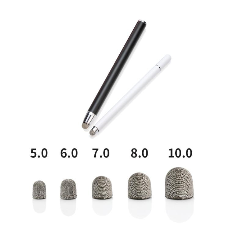10pcs Silver Fibre Nano Conductive Light Fabric Tip High Sensitivity Capacitive Pen Tip, Spec: 8.0mm - Pencil Accessories by buy2fix | Online Shopping UK | buy2fix