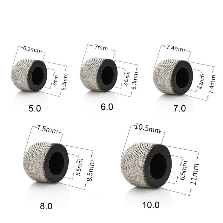 10pcs Silver Fibre Nano Conductive Light Fabric Tip High Sensitivity Capacitive Pen Tip, Spec: 7.0mm - Pencil Accessories by buy2fix | Online Shopping UK | buy2fix