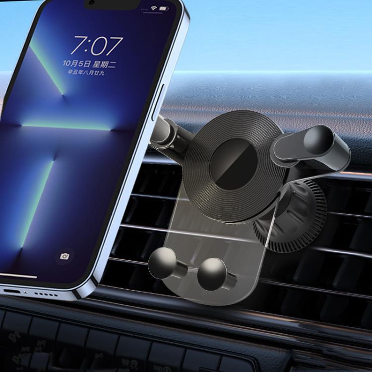 Car Air Outlet Navigation Transparent Gravity Bracket(Black) by buy2fix