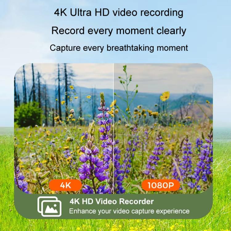 4K HD Touch Screen Digital Micro SLR Camera MP3 DSLR Camcorder 64MP Anti-Shake Vlogging Video Camera(White) - Video Cameras by buy2fix | Online Shopping UK | buy2fix
