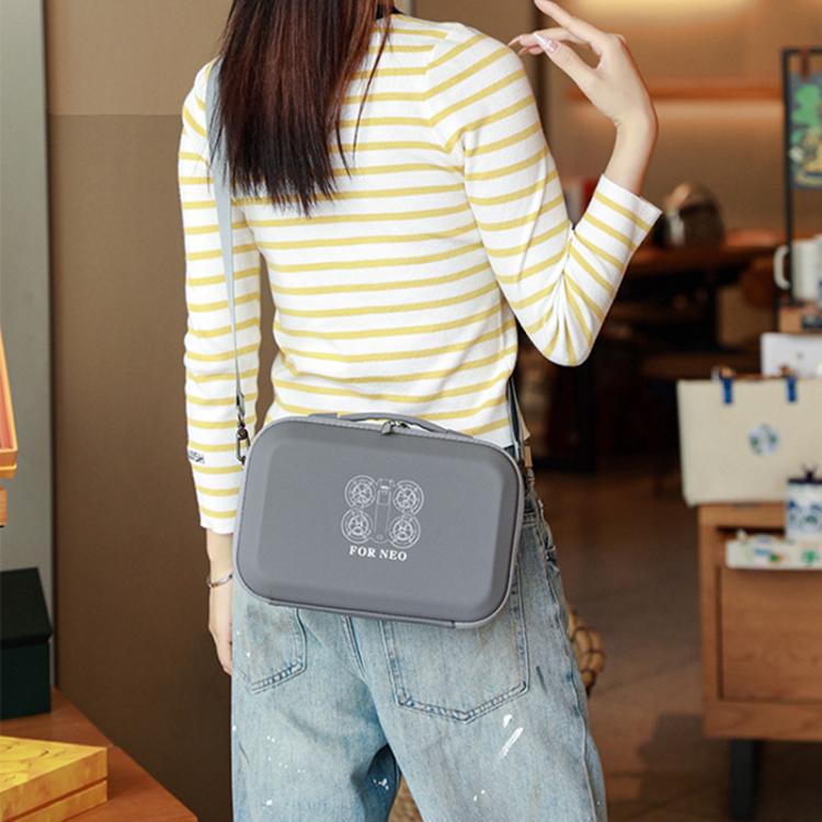 For DJI Neo BKANO NE-010 PU Storage Bag Hard Case Shoulder Bag(Gray) - Cases & Bags by BKANO | Online Shopping UK | buy2fix