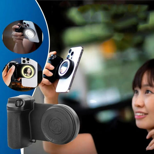 Magsafe Mobile Phone Selfie Fill Light Bluetooth Camera Aid Holder Live Video Shooting Filling Lamp(Black) - Phone Remote Control by buy2fix | Online Shopping UK | buy2fix