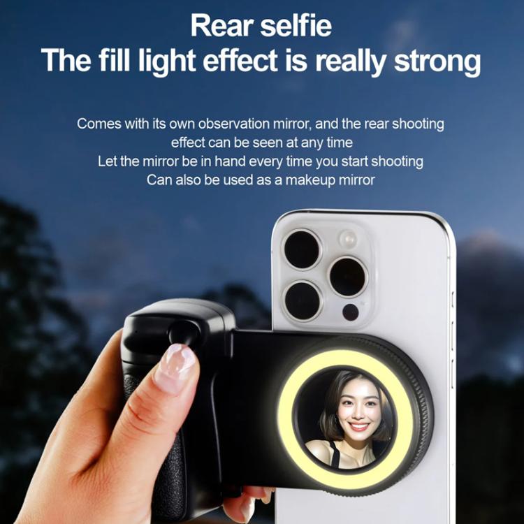 Magsafe Mobile Phone Selfie Fill Light Bluetooth Camera Aid Holder Live Video Shooting Filling Lamp(Black) - Phone Remote Control by buy2fix | Online Shopping UK | buy2fix