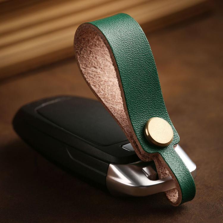 Hallmo Universal Cowhide Handmade Lanyard Keychain Car Remote Control Pendant(Skin-color) by Hallmo