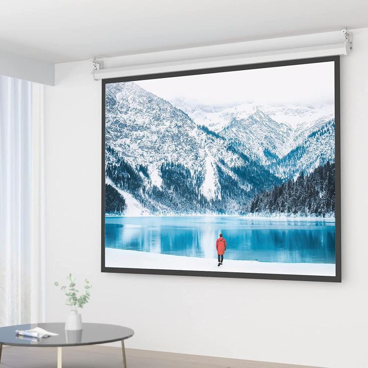Universal Projector Screen Ceiling Mount Wall Hanger L-shaped Adjustable Bracket(White) - Accessories & Parts by buy2fix | Online Shopping UK | buy2fix