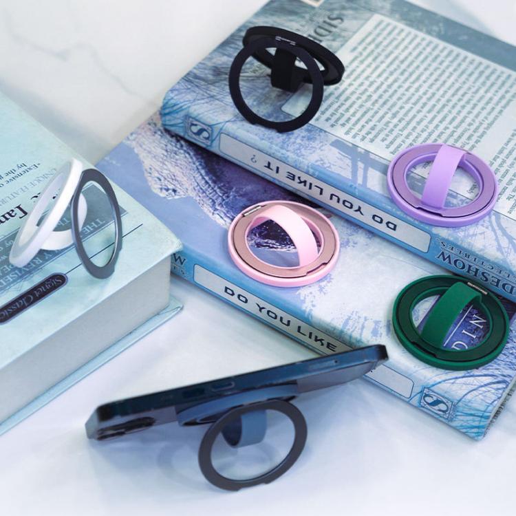 RK-X39 Mini Silicone Magnetic Finger Ring Buckle Mobile Phone Holder(Purple) - Ring Holder by buy2fix | Online Shopping UK | buy2fix