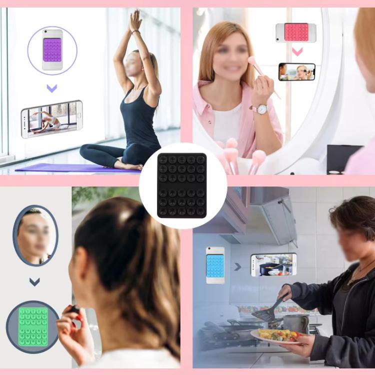 Double-sided Silicone Suction Cup Strongly Fixed Mobile Phone Holder(Black) - Hand-Sticking Bracket by buy2fix | Online Shopping UK | buy2fix