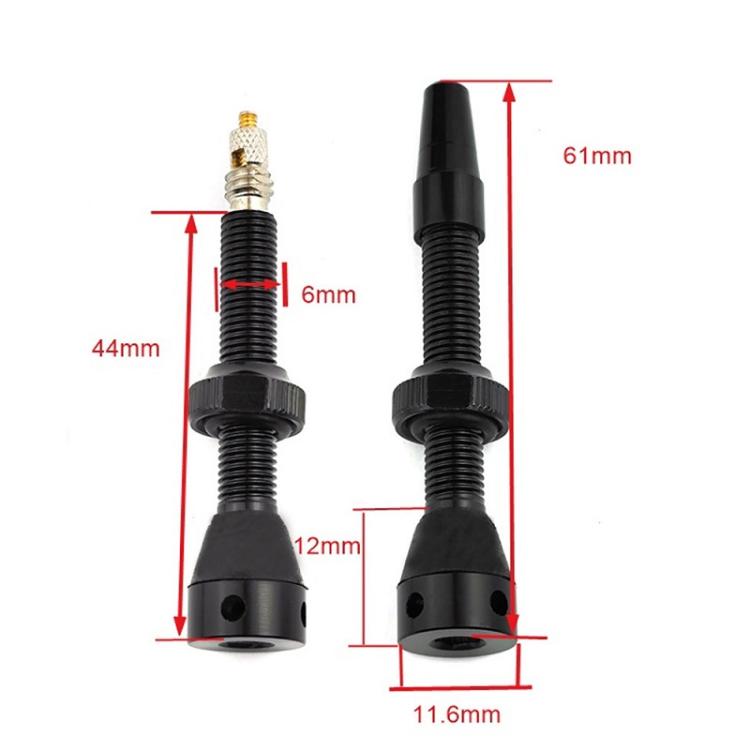 Mountain Road Bike Tubeless French Vacuum Valve, Color: 60mm Black B - Tire Valve Caps by buy2fix | Online Shopping UK | buy2fix