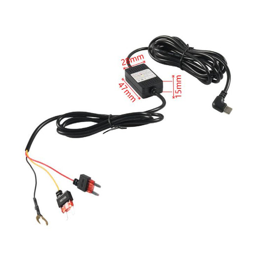 Car Driving Recorder Parking Monitoring 3A Step-down Cable Set, Specifications: Elbow Type-C - Accessories by buy2fix | Online Shopping UK | buy2fix