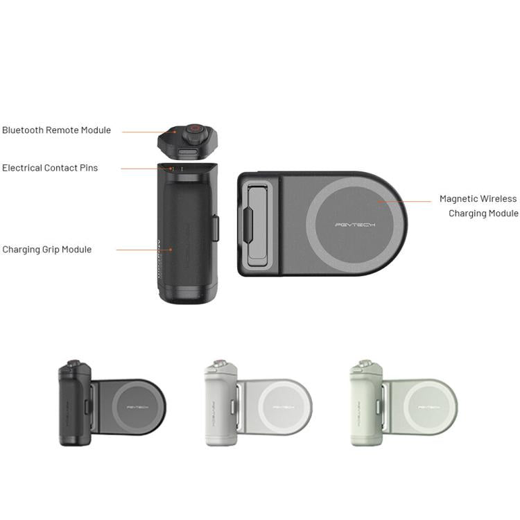PGYTECH P-PG-005 MagCam Cell Phone Camera Handle Bluetooth Remote Control Camera Aid(Mint Green) - Phone Remote Control by PGYTECH | Online Shopping UK | buy2fix