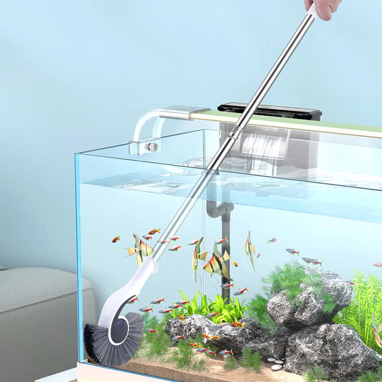 125cm Fish Tank Brush Long Handle Cleaning Algae Removal Tool Inner Wall Cleaning Fish Tank Brush - Cleaning Tools by buy2fix | Online Shopping UK | buy2fix