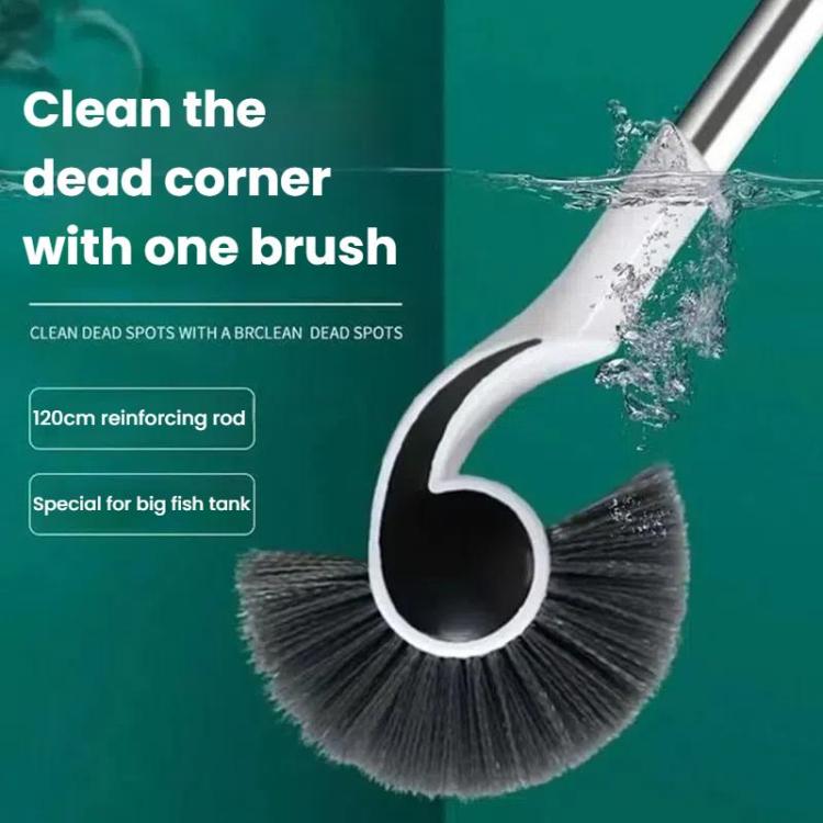 125cm Fish Tank Brush Long Handle Cleaning Algae Removal Tool Inner Wall Cleaning Fish Tank Brush - Cleaning Tools by buy2fix | Online Shopping UK | buy2fix
