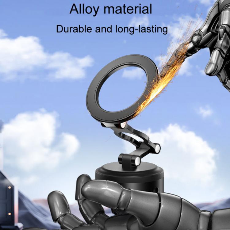 D23-2 Vehicle Vacuum Adsorption Mobile Phone Holder Folding Magnetic Dashboard Navigation Holder(Black) - Universal Car Holders by buy2fix | Online Shopping UK | buy2fix