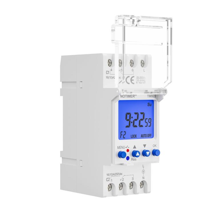 SINOTIMER TM922-K 85-265V 16A 2-Way Dual-Channel Second Control 7-Day Timing Switch Module DIN Mounted Timer - Switch by SINOTIMER | Online Shopping UK | buy2fix