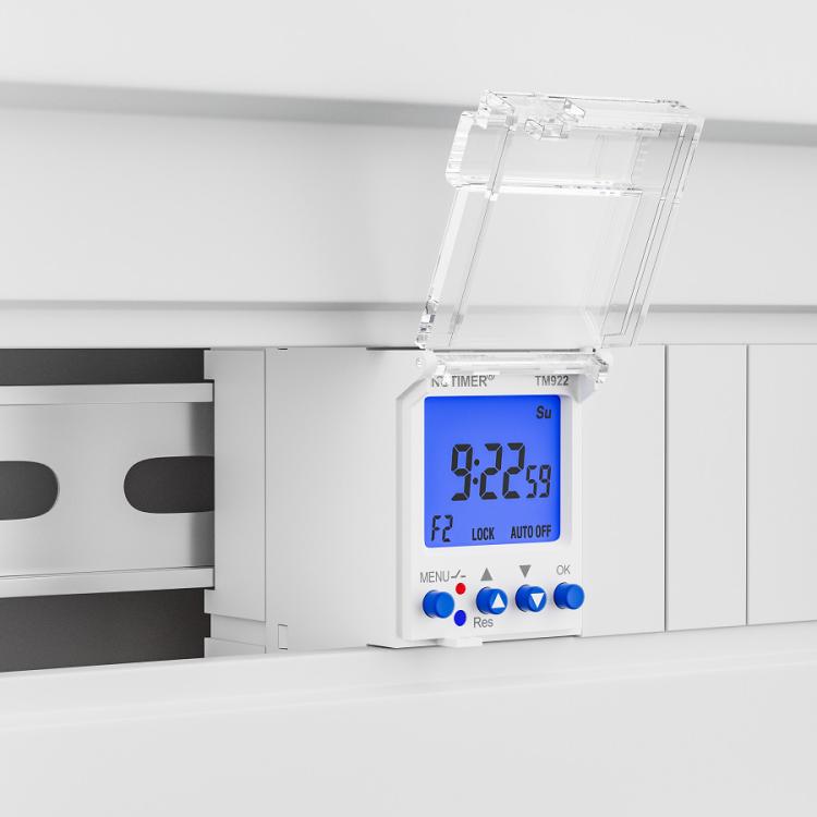 SINOTIMER TM922-4 12V 16A 2-Way Dual-Channel Second Control 7-Day Timing Switch Module DIN Mounted Timer - Switch by SINOTIMER | Online Shopping UK | buy2fix