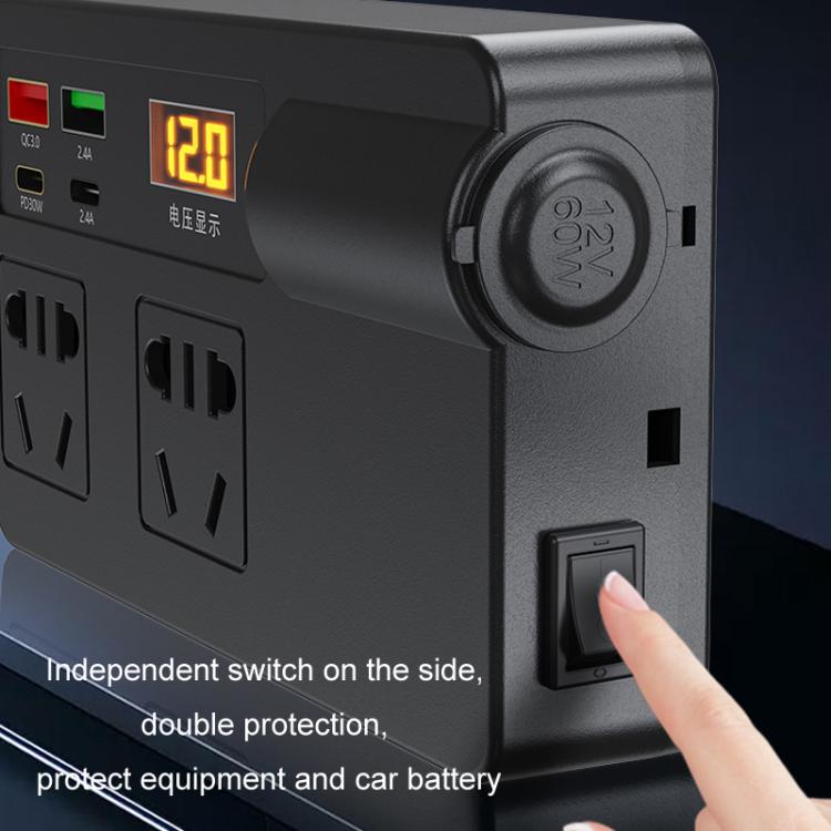 12V24V To 220V Car Multi-Function Inverter Socket Fast Charger(With Digital Display) - Others by buy2fix | Online Shopping UK | buy2fix
