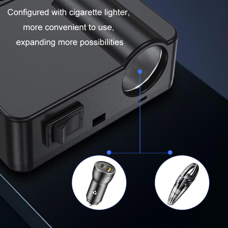 12V24V To 220V Car Multi-Function Inverter Socket Fast Charger(With Digital Display) - Others by buy2fix | Online Shopping UK | buy2fix