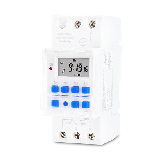 SINOTIMER TM919sA-2 220VAC 16A 1 Second Interval Programmable Digital Timer Switch 7 Days Auto ON OFF Din Rail Mounted - Switch by SINOTIMER | Online Shopping UK | buy2fix