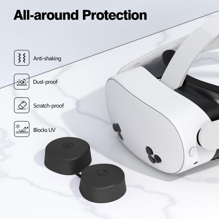 For Meta Quest 3S / Quest 2 VR Lens TPU Protective Cover(White) - VR Accessories by buy2fix | Online Shopping UK | buy2fix