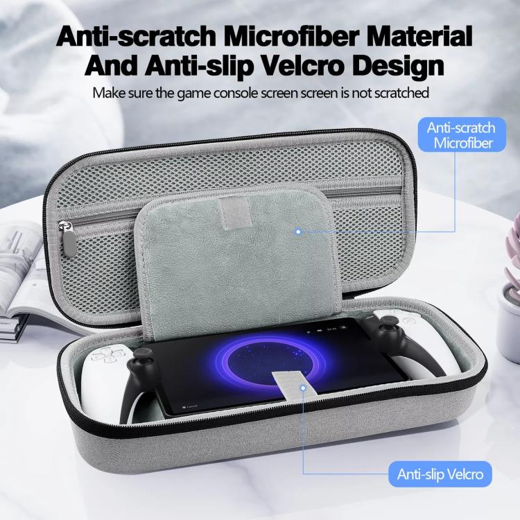 For PlayStation Portal Game Console EVA Storage Bag Portable Handbag(Light Gray) - Bags by buy2fix | Online Shopping UK | buy2fix