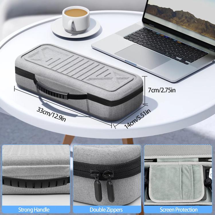 For PlayStation Portal Game Console EVA Storage Bag Portable Handbag(Light Gray) - Bags by buy2fix | Online Shopping UK | buy2fix