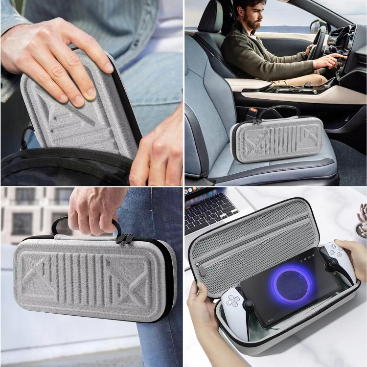 For PlayStation Portal Game Console EVA Storage Bag Portable Handbag(Light Gray) - Bags by buy2fix | Online Shopping UK | buy2fix