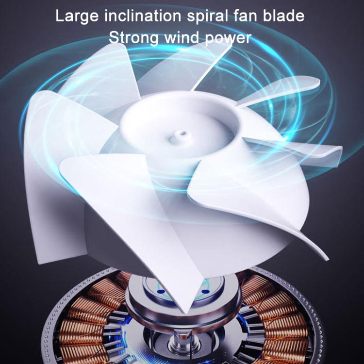 100-Gear High-Speed Circulating Fan Rechargeable Desktop Digital Display Turbo Wall-Mounted Fan, Style: Clip Gray - Electric Fans by buy2fix | Online Shopping UK | buy2fix