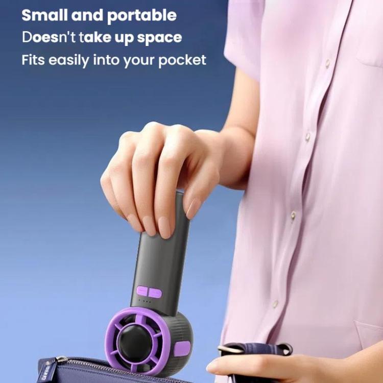 100-speed High Speed Digital Display Fan USB Portable Handheld Small Fan(Gray) - Electric Fans by buy2fix | Online Shopping UK | buy2fix