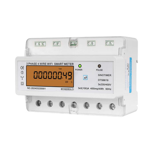 SINOTIMER DTS6619-049 100A Without Switch 3-phase Tuya WiFi Energy Meter AC 380V - Energy Saving Timer Socket by SINOTIMER | Online Shopping UK | buy2fix
