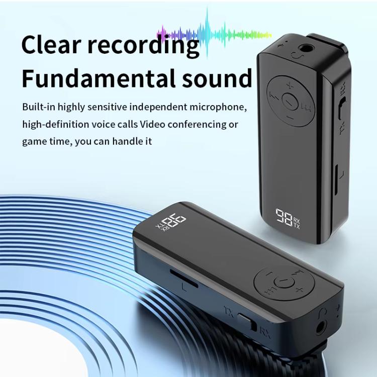 MX-M06 Clip-on Bluetooth 5.3 Audio Receiver and Transmitter Computer Audio Car Adapter - Audio Receiver Transmitter by buy2fix | Online Shopping UK | buy2fix