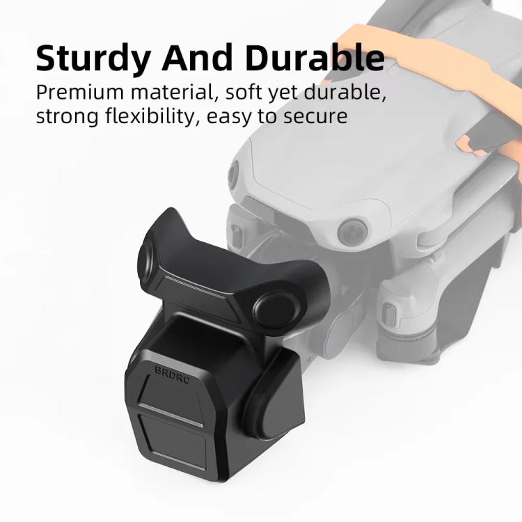 For DJI Air 3S BRDRC Lens Protective Cover Dustproof Anti-Knock Fixed Clip Gimbal Protector(Frosted Black) - Other by BRDRC | Online Shopping UK | buy2fix