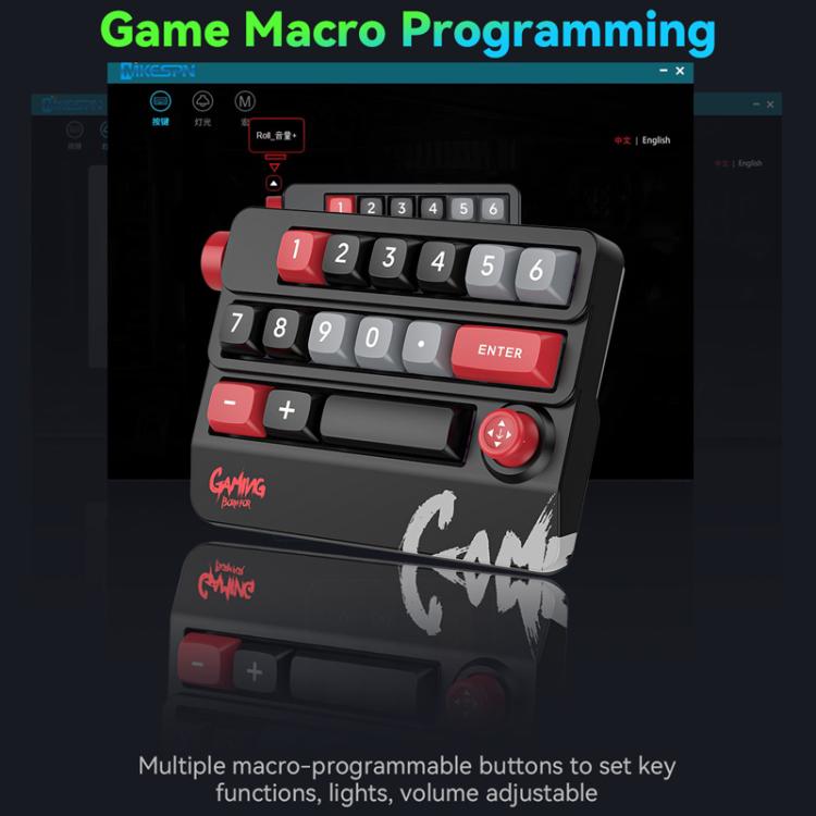 MKESPN RGB Hot Swap Wired Mechanical Keyboard Rocker Knob Programming Macro Custom Gaming Keyboard(khaki) - Mini Keyboard by MKESPN | Online Shopping UK | buy2fix