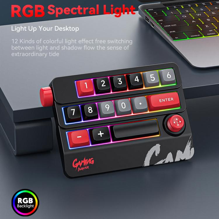 MKESPN RGB Hot Swap Wired Mechanical Keyboard Rocker Knob Programming Macro Custom Gaming Keyboard(khaki) - Mini Keyboard by MKESPN | Online Shopping UK | buy2fix
