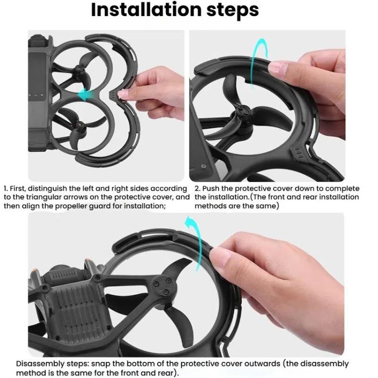 For DJI Avata 2 BRDRC Integrated Paddle Protector One-piece Bumper Ring(Black) - Cases & Bags by BRDRC | Online Shopping UK | buy2fix