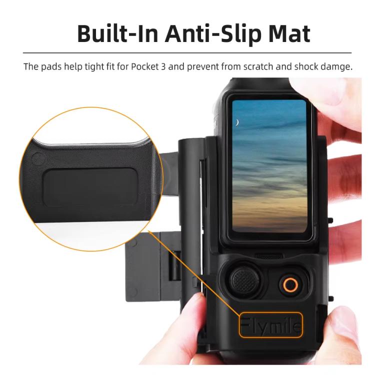 4pcs /Set For DJI Osmo Pocket 3 Flymile Magnetic Bracket Fixed Base Back Clip Adapter Bezel Accessories - Mount & Holder by Flymile | Online Shopping UK | buy2fix
