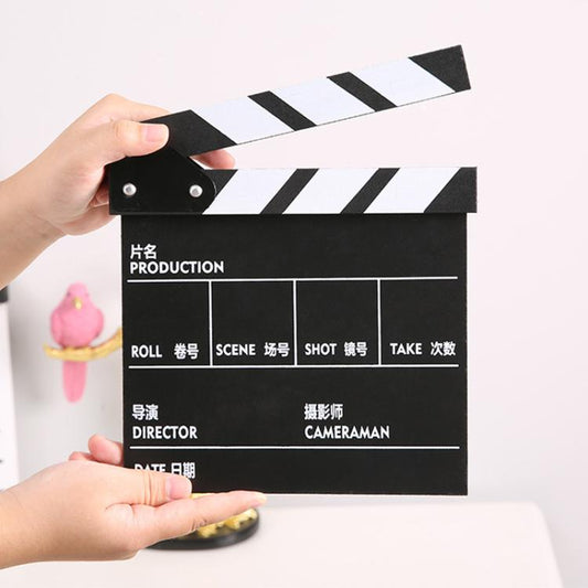 Wooden Director Board Shooting Video Movie City Scene Record Board Photography Props, Style: Colorful Large P White - Wooden Props by buy2fix | Online Shopping UK | buy2fix