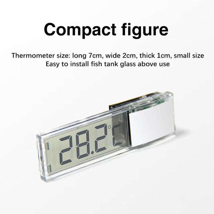 LK-50 Digital Wireless Aquarium Thermometer External LCD Transparent Electronic Water Temperature Meter(Gold) - Thermometer by buy2fix | Online Shopping UK | buy2fix