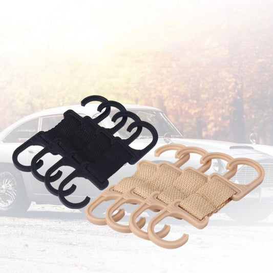 4pcs / Set Car Seatback Headrest Hooks Hidden Anti-Knock Car Rear Seat Organizer Hangers(Beige) - Auto Fastener & Clips by buy2fix | Online Shopping UK | buy2fix