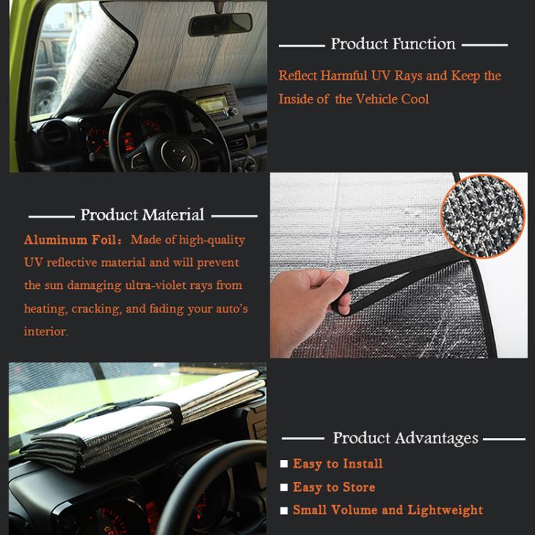 122 x 45cm For Suzuki Jimny2019+ Automobile Windshield Sunshade Interior Modification Heat Insulation Sun Visor - Window Foils & Solar Protection by buy2fix | Online Shopping UK | buy2fix