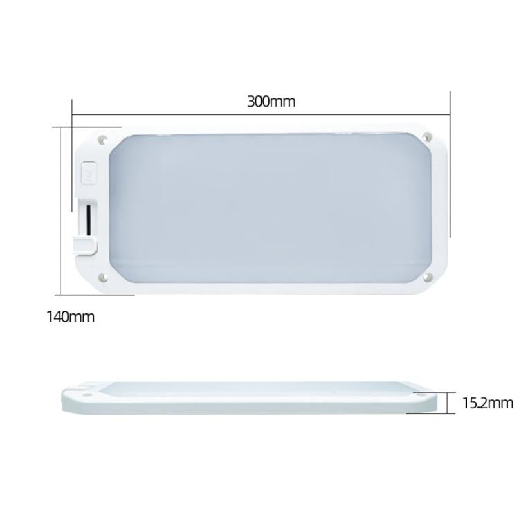 12-30V RV Light 198 LEDs 3-Color Temperature Dimmable Roof Light, Color: Blue White Light - Dome Lights by buy2fix | Online Shopping UK | buy2fix