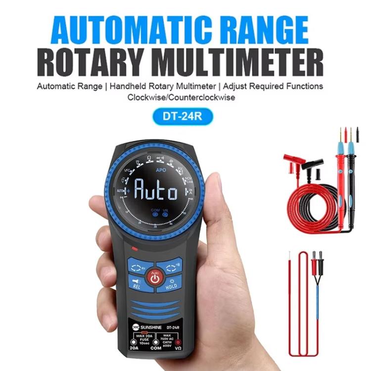 SUNSHINE DT-24R Rotary Auto Ranging Multimeter Voltage Resistance Measurement Buzzer - Digital Multimeter by SUNSHINE | Online Shopping UK | buy2fix
