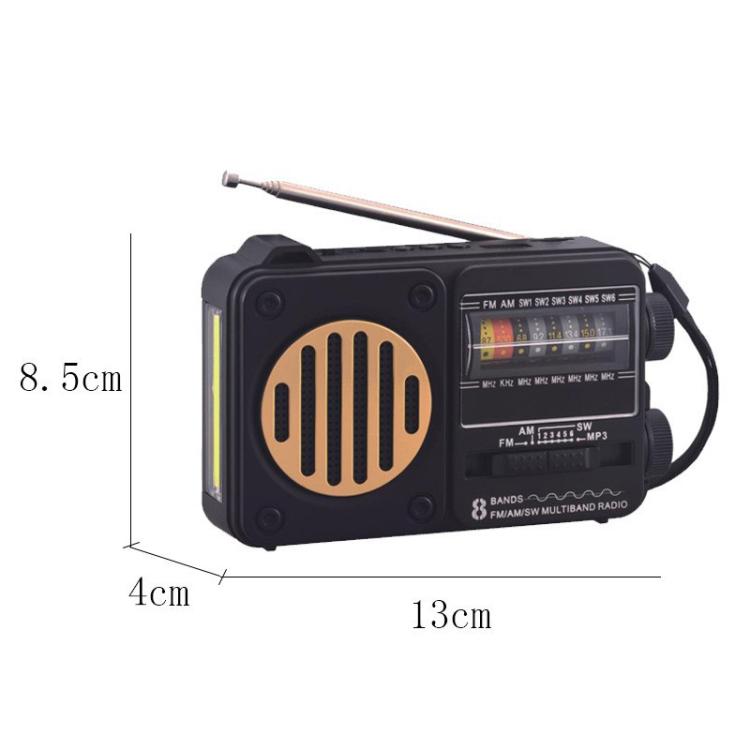 322BTS Solar Multi-band Antenna FM Radio Portable Flashlight Bluetooth Speaker(Random Color Delivery) - Radio Player by buy2fix | Online Shopping UK | buy2fix