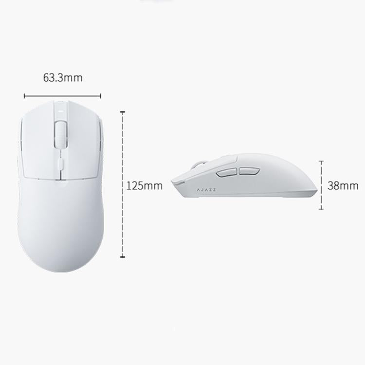 Ajazz AJ139 Pro Gaming Mouse Lightweight PAW3395 Wireless 2.4G + Wired Dual Mode Computer Mouse(White) - Wireless Mice by Ajazz | Online Shopping UK | buy2fix