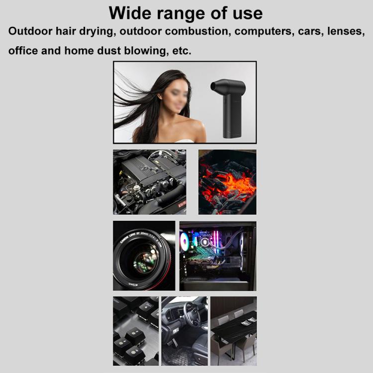 X5 130000 RPM High Speed Motor Dust Blowing Handheld Fan Mini Outdoor Camping Fire Blower(Black) - Car washing supplies by buy2fix | Online Shopping UK | buy2fix