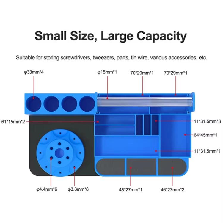 RELIFE RL-001H Rotary Organizer Cell Phone Repair Tool Parts Screwdriver Storage Rack(Blue) - Tool Boxes & Bags by RELIFE | Online Shopping UK | buy2fix